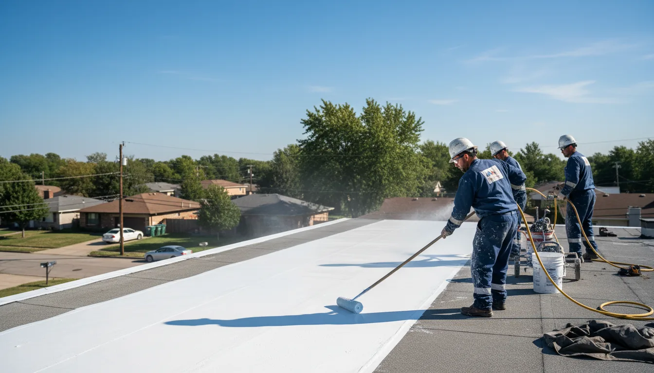 Commercial roof coating in Roe, AR near me